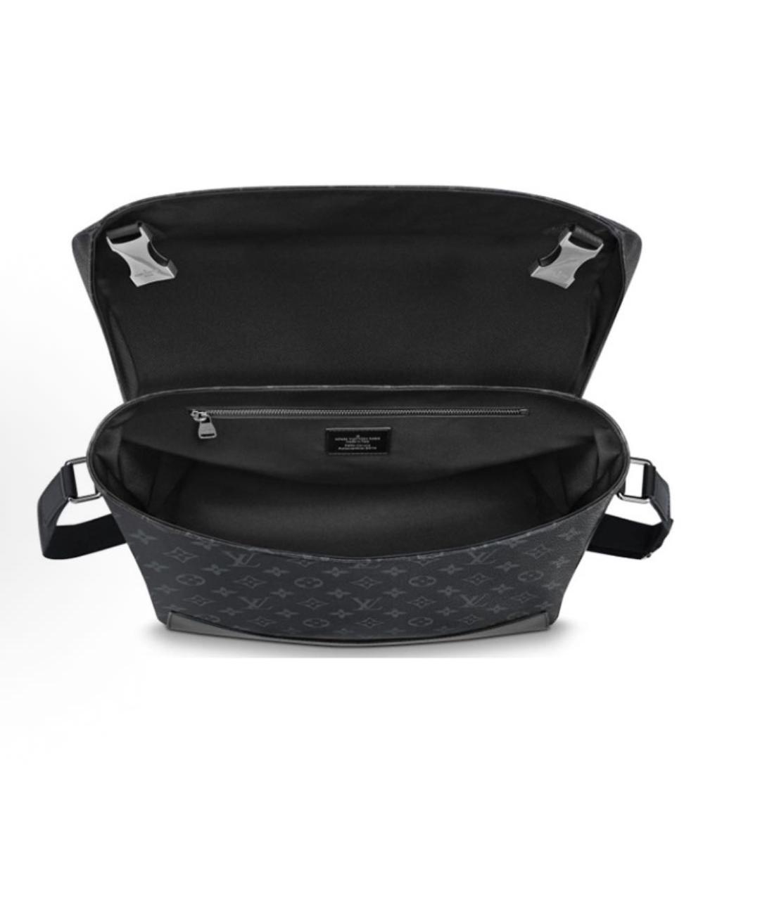 LOUIS VUITTON Черная кожаная сумка на плечо, фото 4