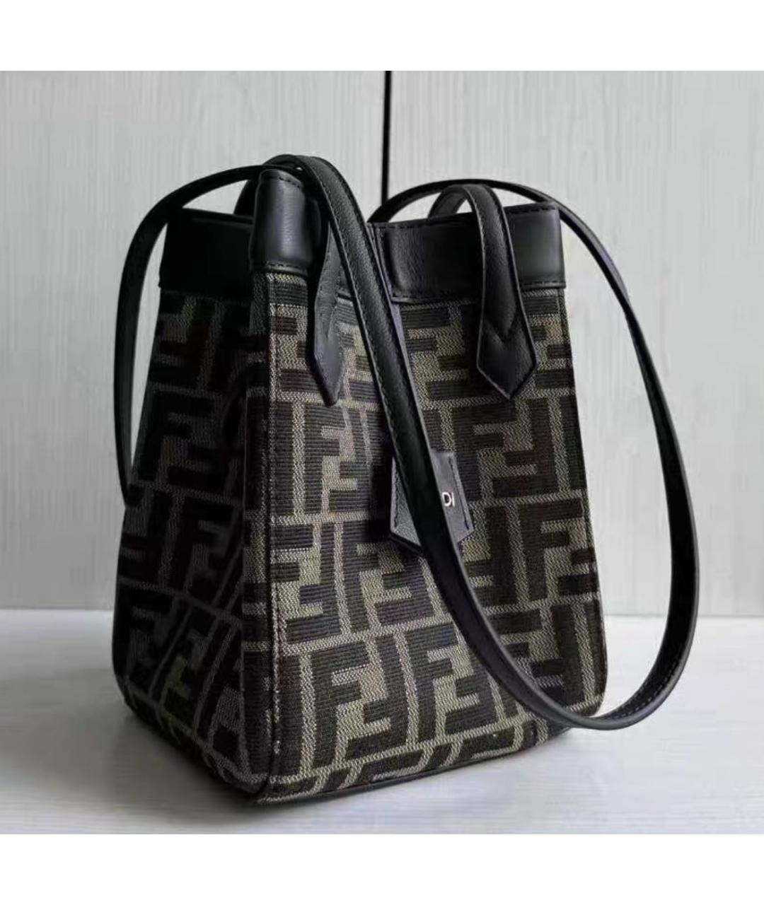 FENDI Коричневая тканевая сумка через плечо, фото 2