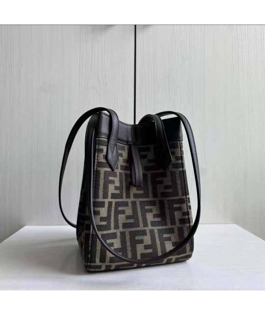 FENDI Коричневая тканевая сумка через плечо, фото 3
