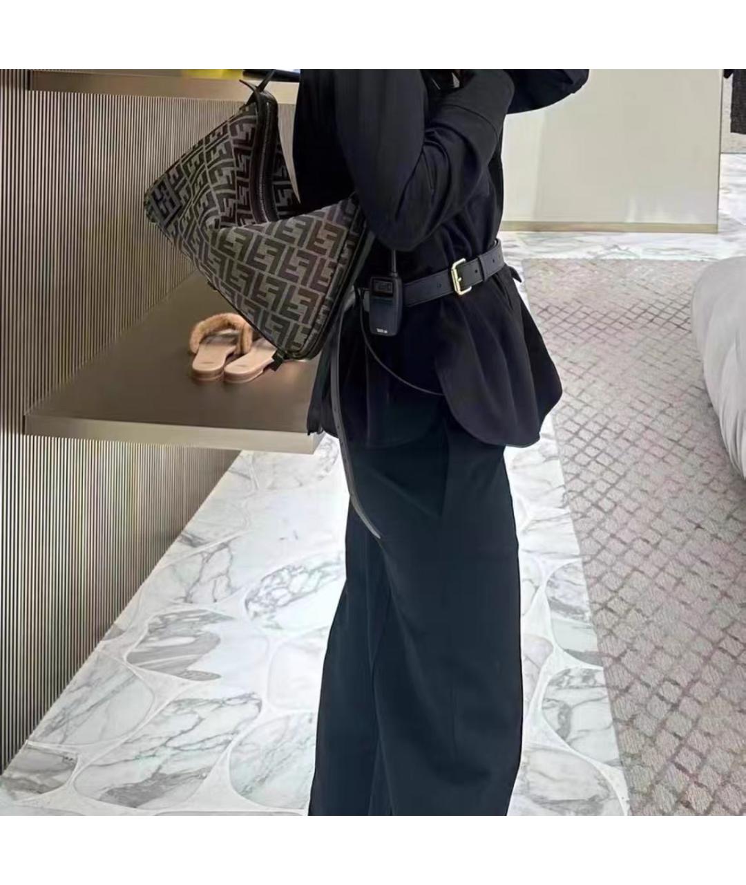 FENDI Коричневая тканевая сумка через плечо, фото 4