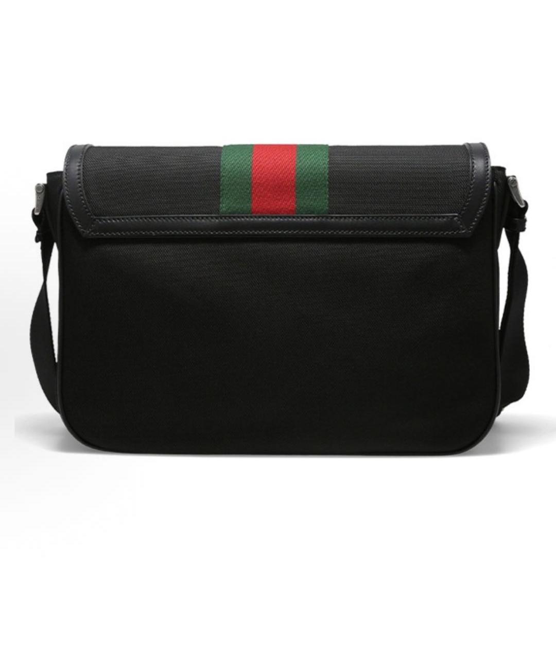 GUCCI Черная пелетеная сумка на плечо, фото 3