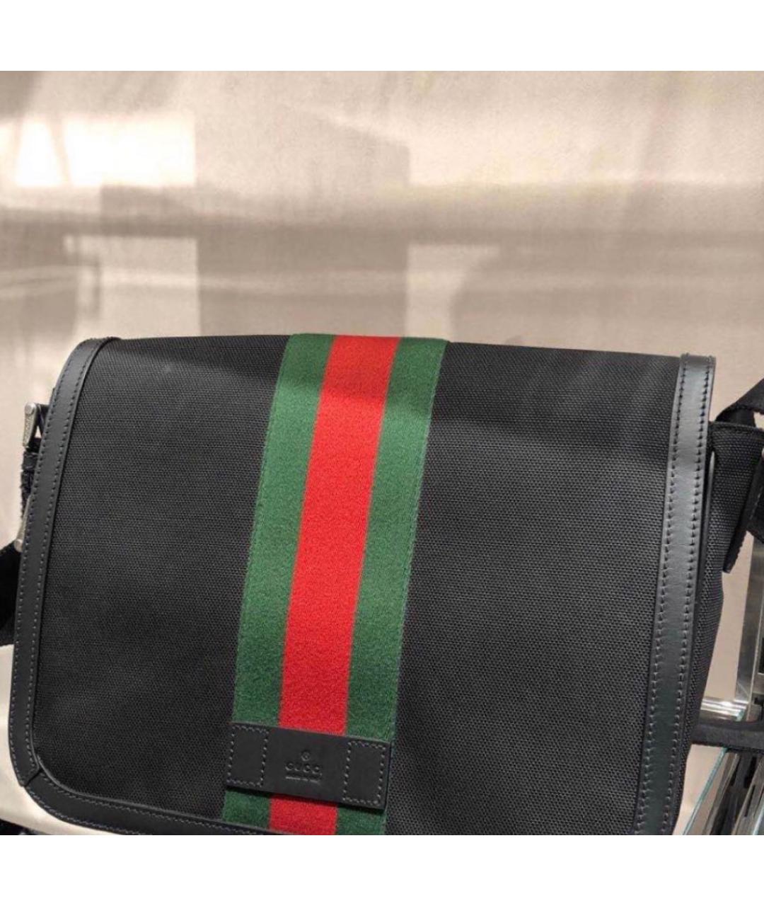GUCCI Черная пелетеная сумка на плечо, фото 2