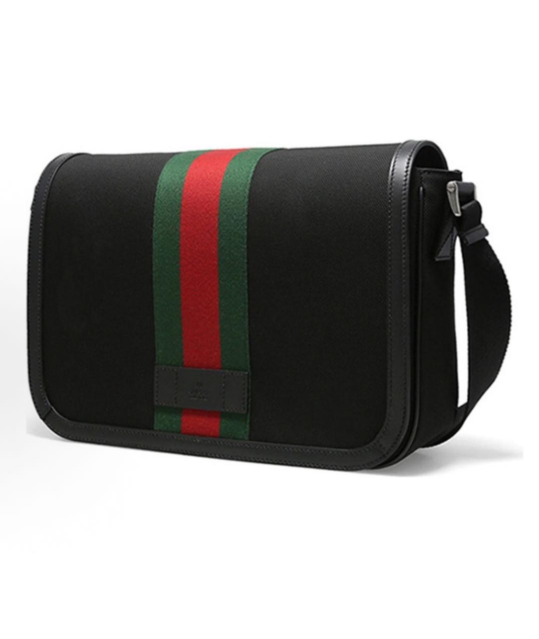 GUCCI Черная пелетеная сумка на плечо, фото 1