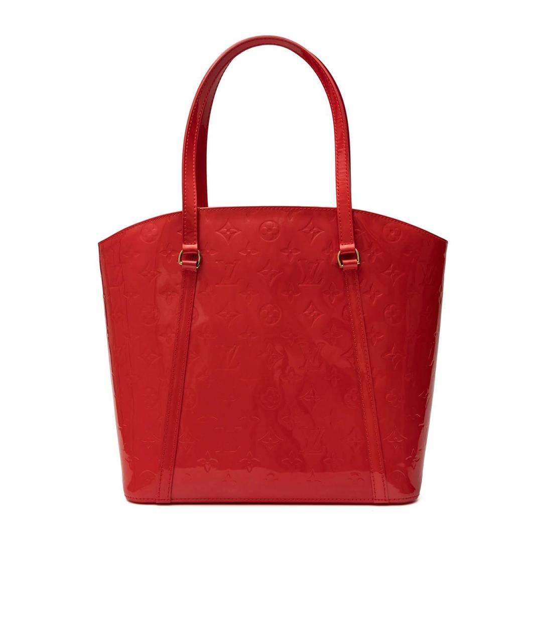 LOUIS VUITTON Красная сумка тоут из лакированной кожи, фото 2