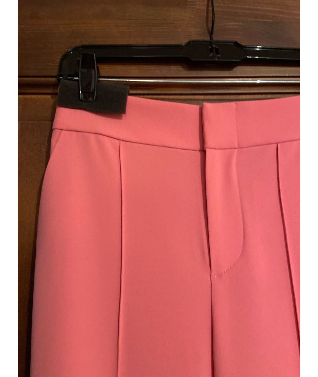 ALICE+OLIVIA Розовые полиэстеровые прямые брюки, фото 5