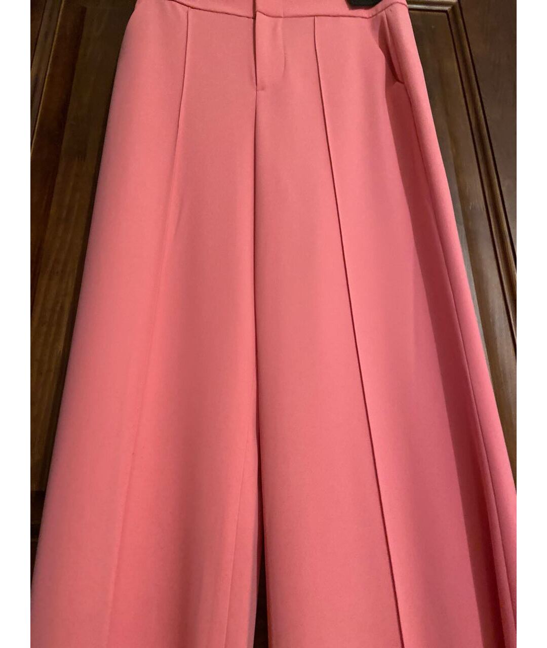 ALICE+OLIVIA Розовые полиэстеровые прямые брюки, фото 8