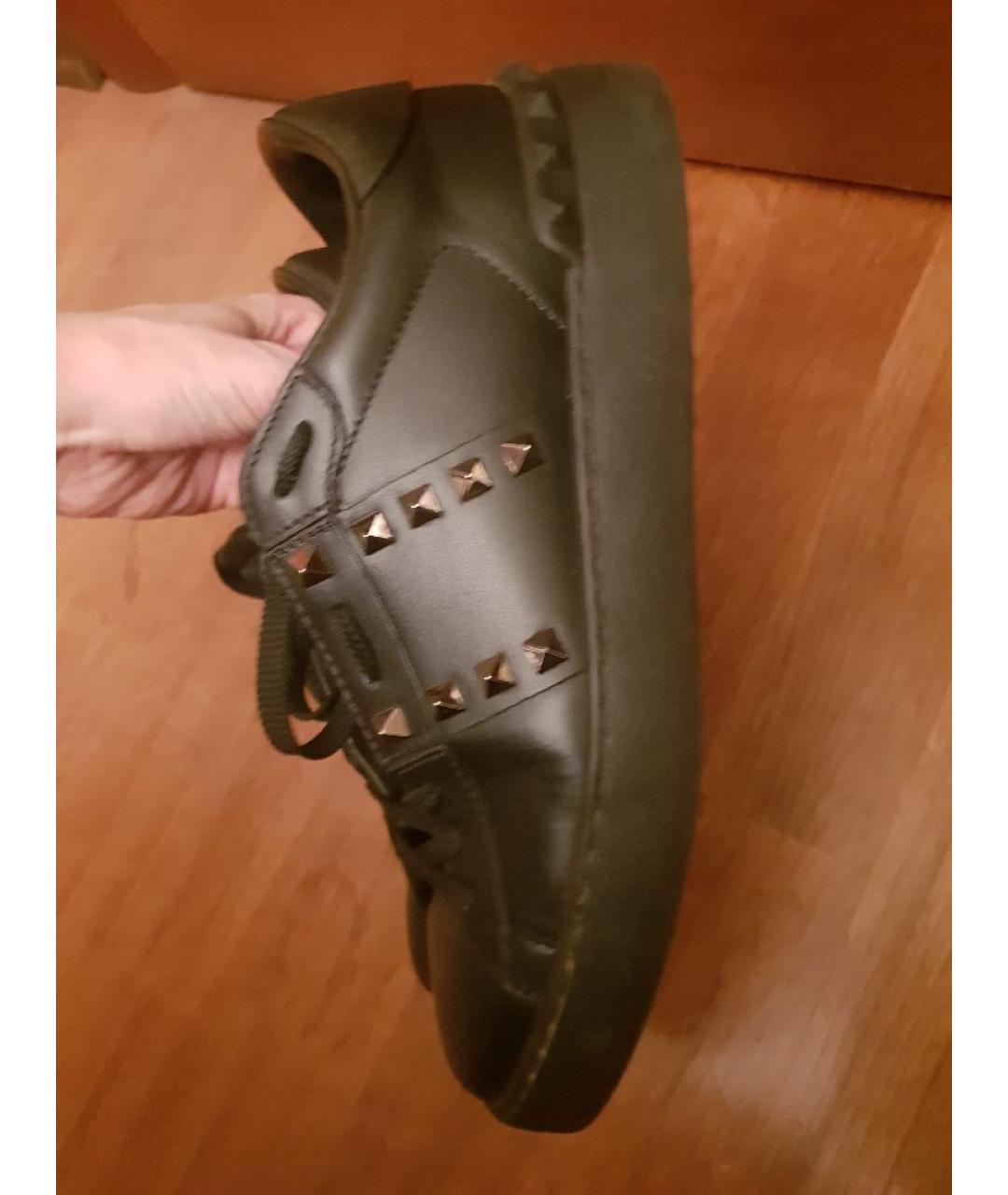 VALENTINO Черные кожаные кеды, фото 8