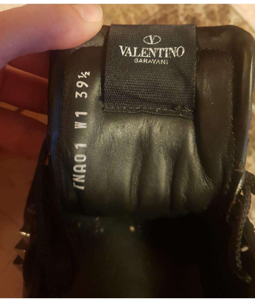 VALENTINO Черные кожаные кеды, фото 7