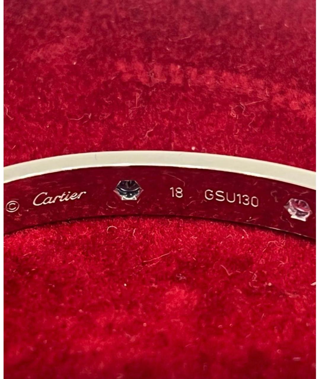 CARTIER Серебрянный браслет из белого золота, фото 5