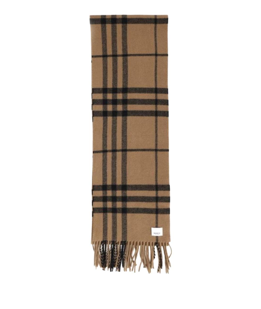 BURBERRY Бежевый шерстяной шарф, фото 1