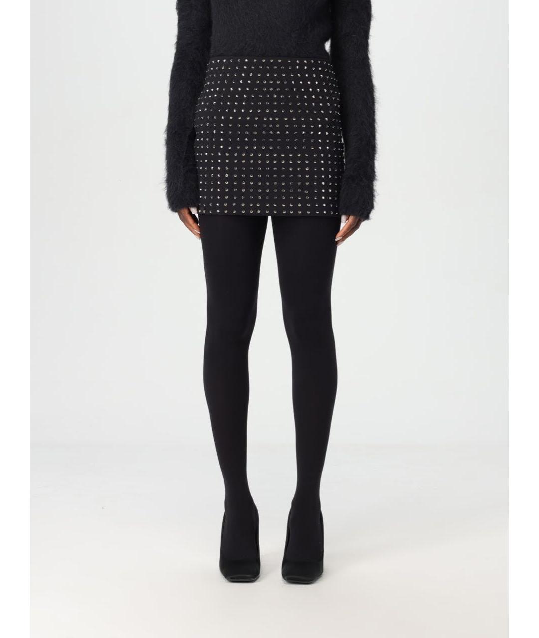 SPORTMAX Черная юбка мини, фото 7