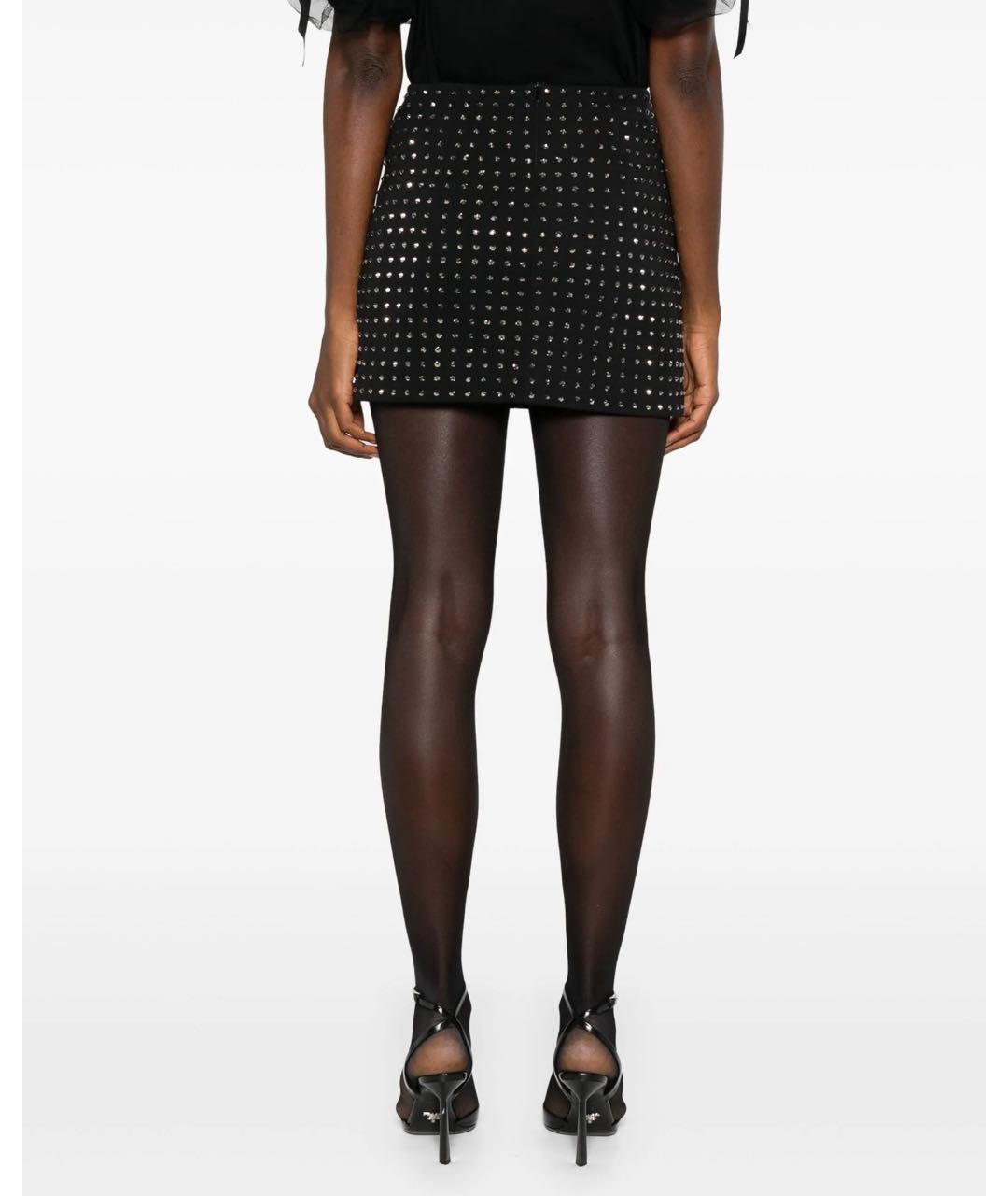 SPORTMAX Черная юбка мини, фото 4
