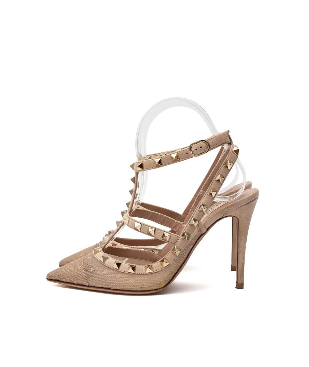 VALENTINO Бежевые текстильные туфли, фото 5