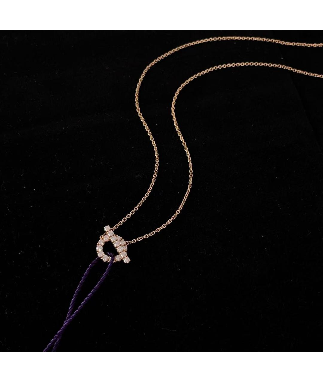 HERMES Золотое колье из розового золота, фото 3