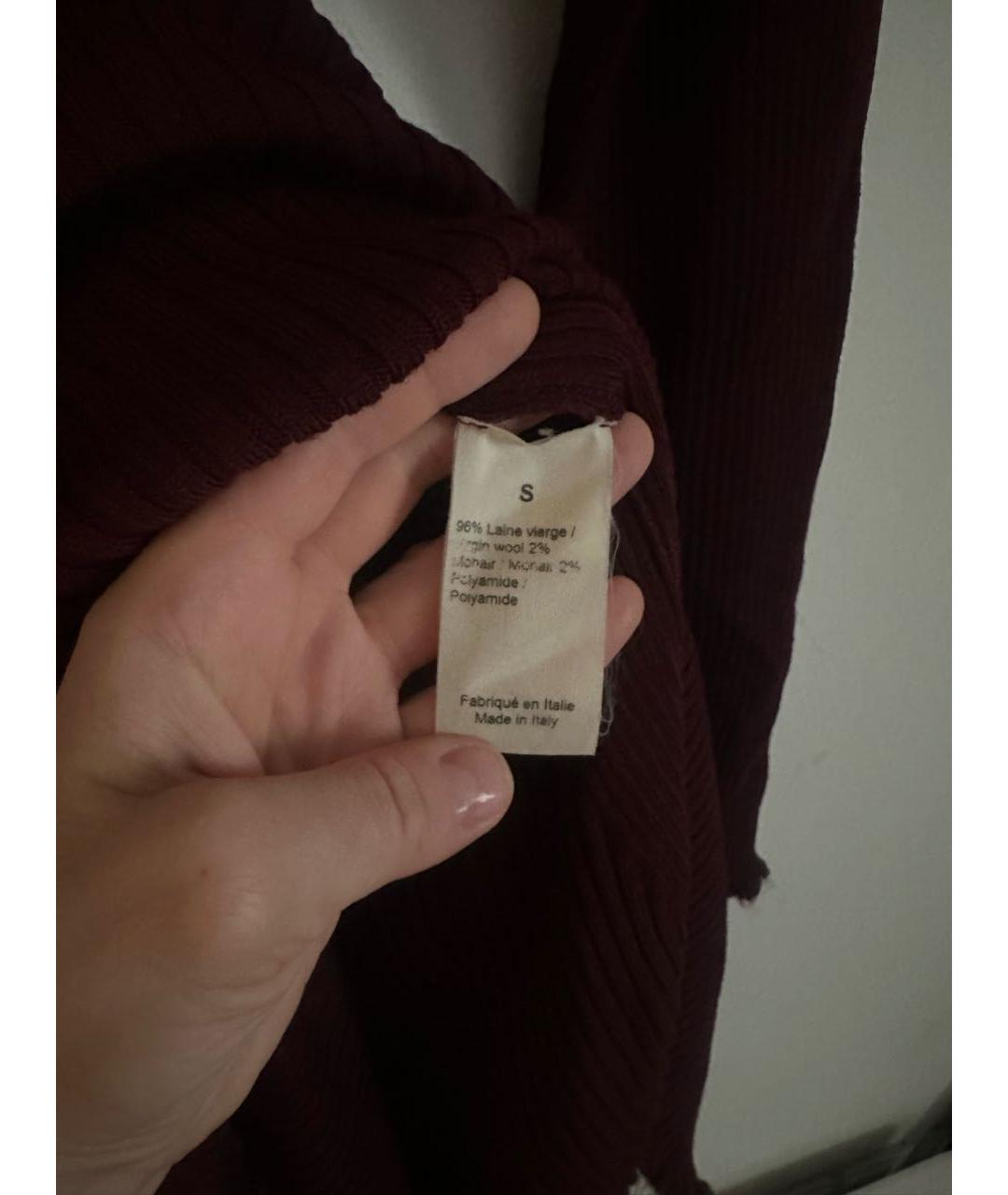 SONIA RYKIEL Бордовое шерстяное повседневное платье, фото 4