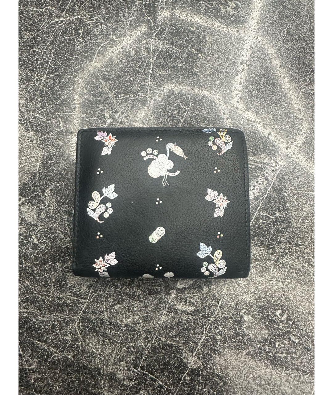 LOUIS VUITTON Черный кожаный кошелек, фото 2