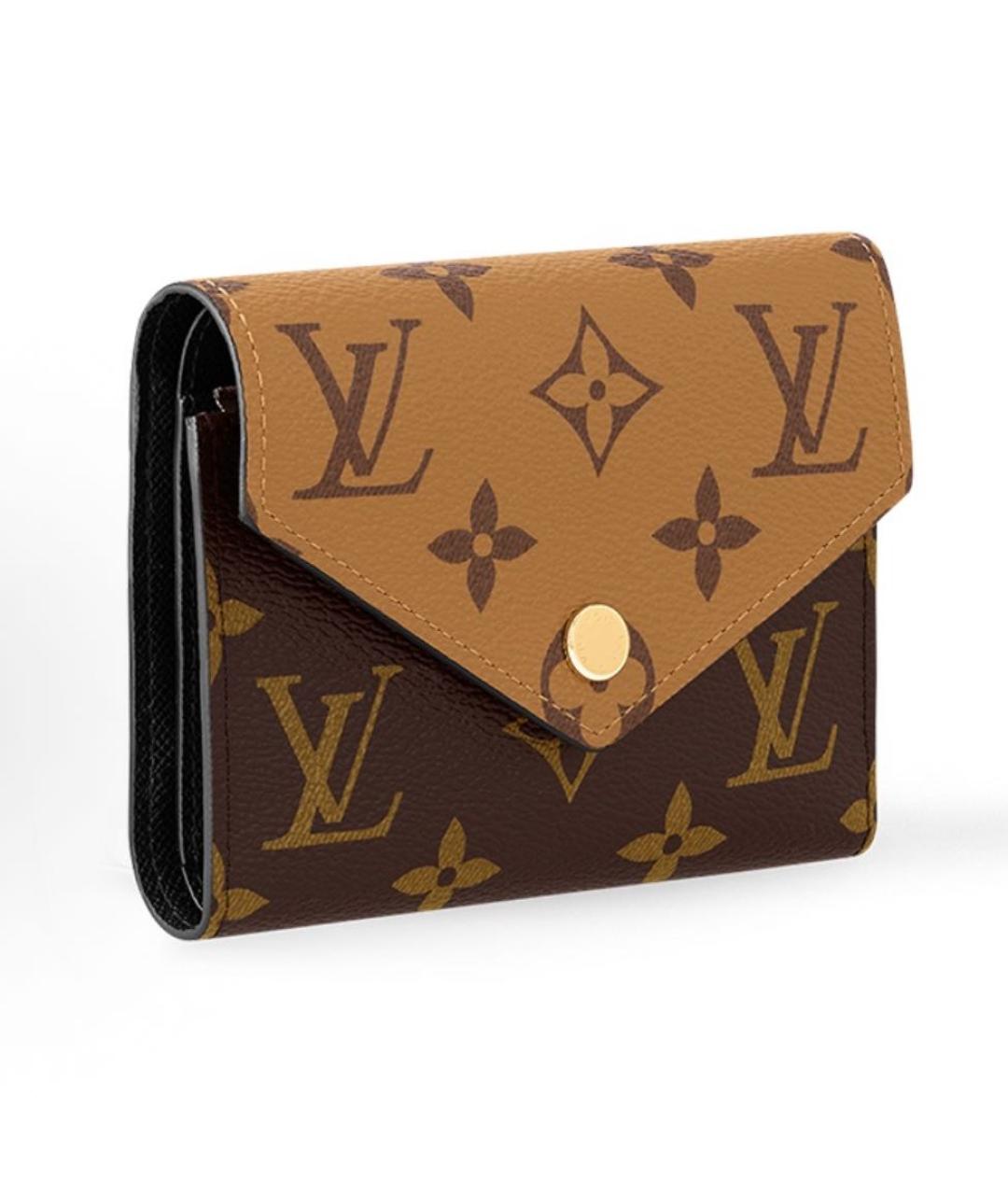 LOUIS VUITTON Коричневый кожаный кошелек, фото 2