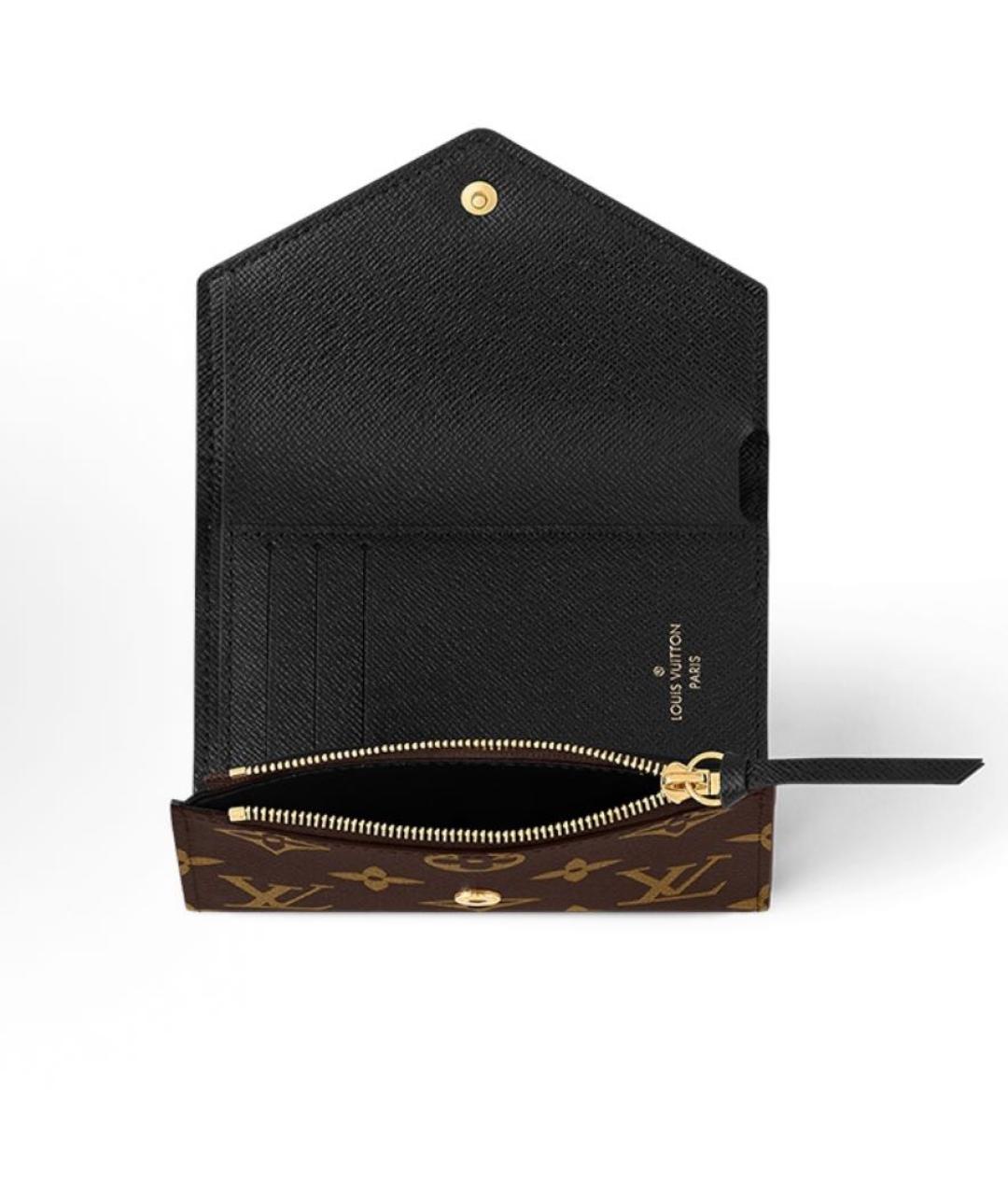 LOUIS VUITTON Коричневый кожаный кошелек, фото 4