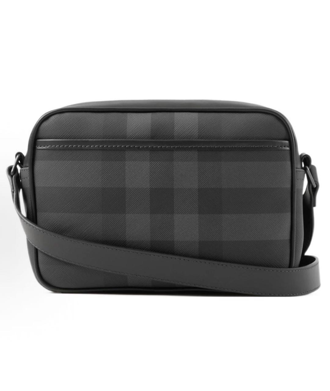 BURBERRY Черная кожаная сумка на плечо, фото 3