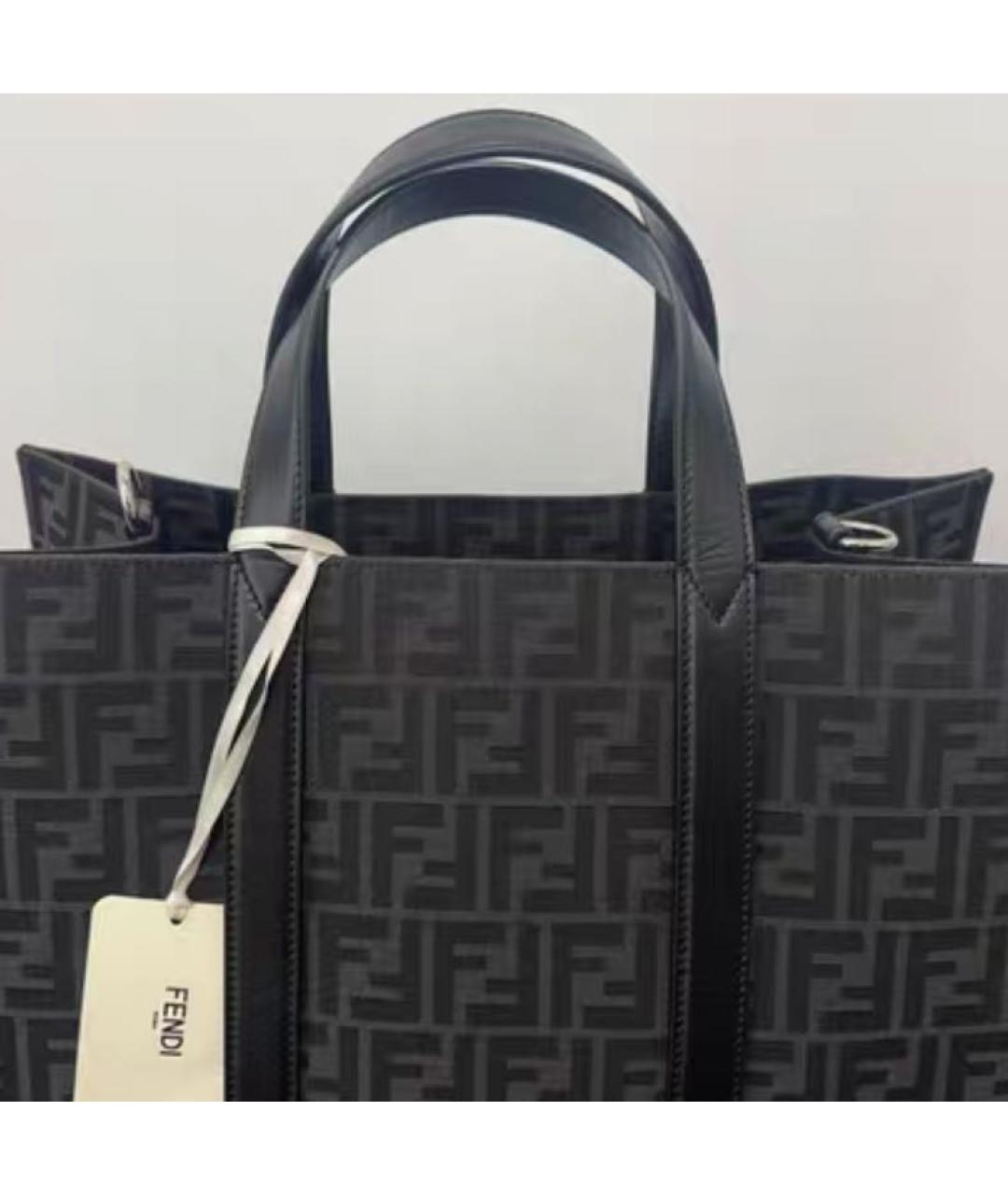 FENDI Черная кожаная сумка через плечо, фото 4
