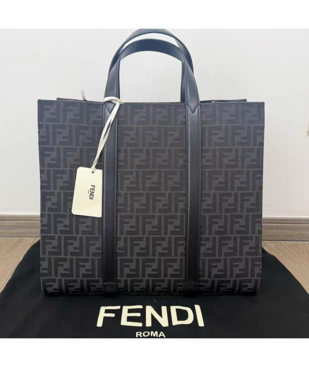 FENDI Черная кожаная сумка через плечо, фото 2
