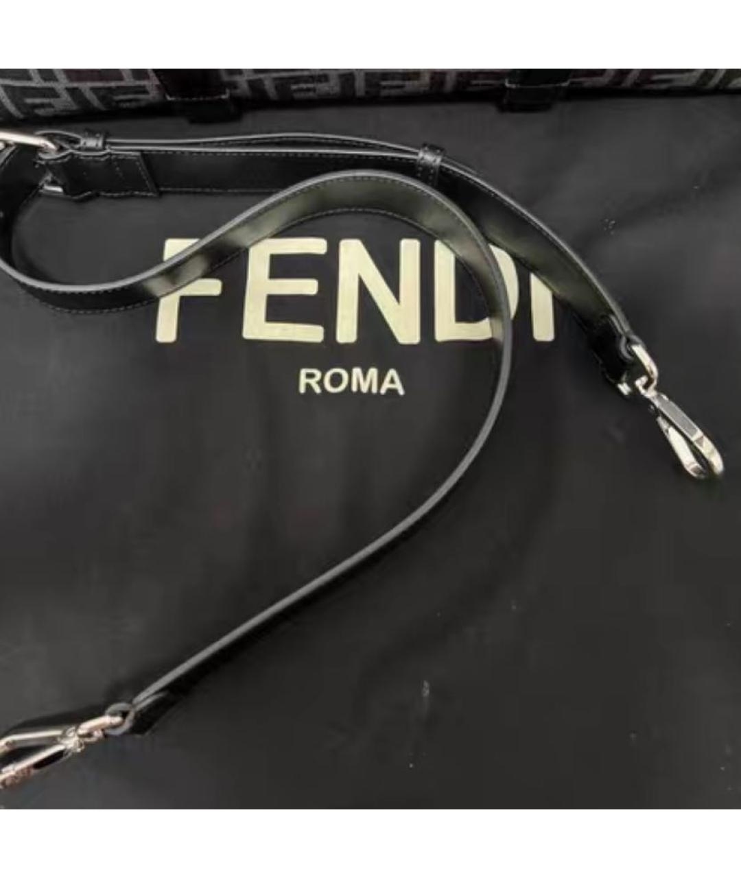 FENDI Черная кожаная сумка через плечо, фото 8