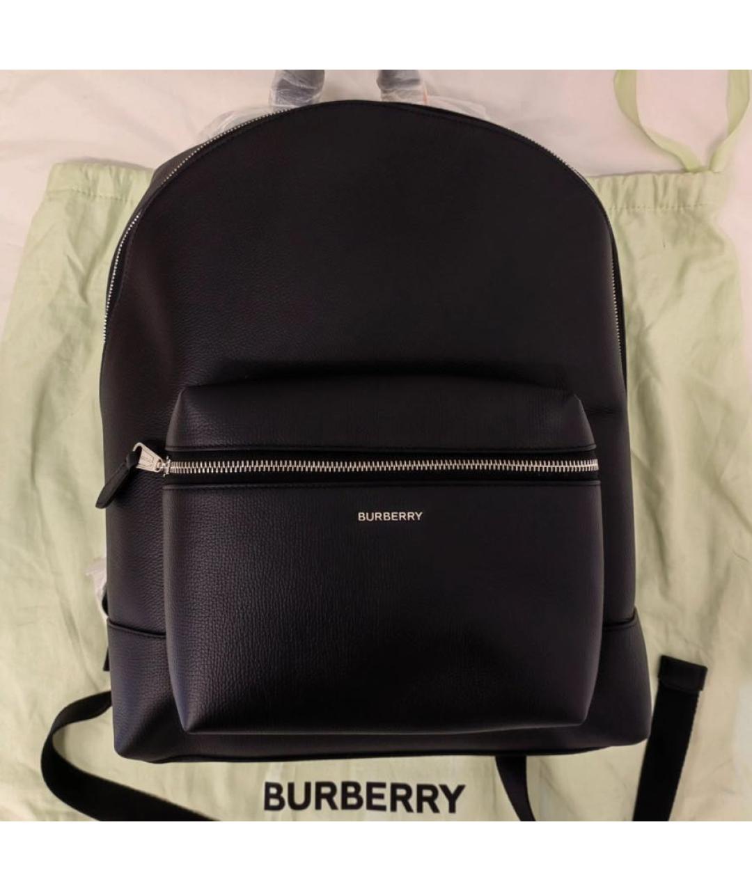 BURBERRY Черный кожаный рюкзак, фото 2