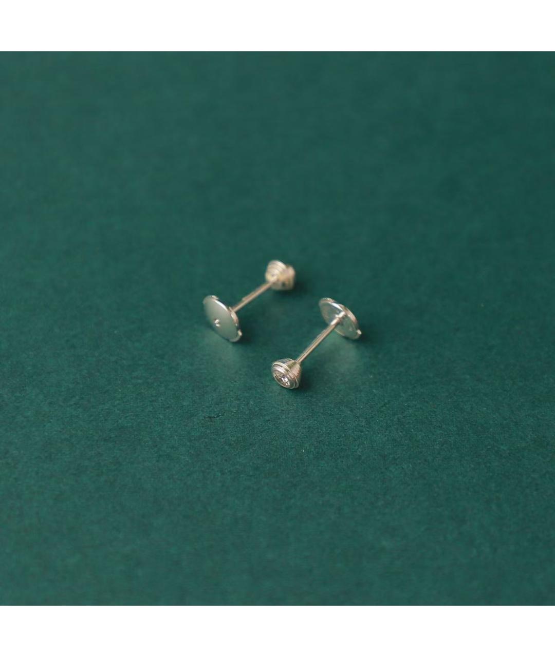 BVLGARI Серебряные серьги из белого золота, фото 5