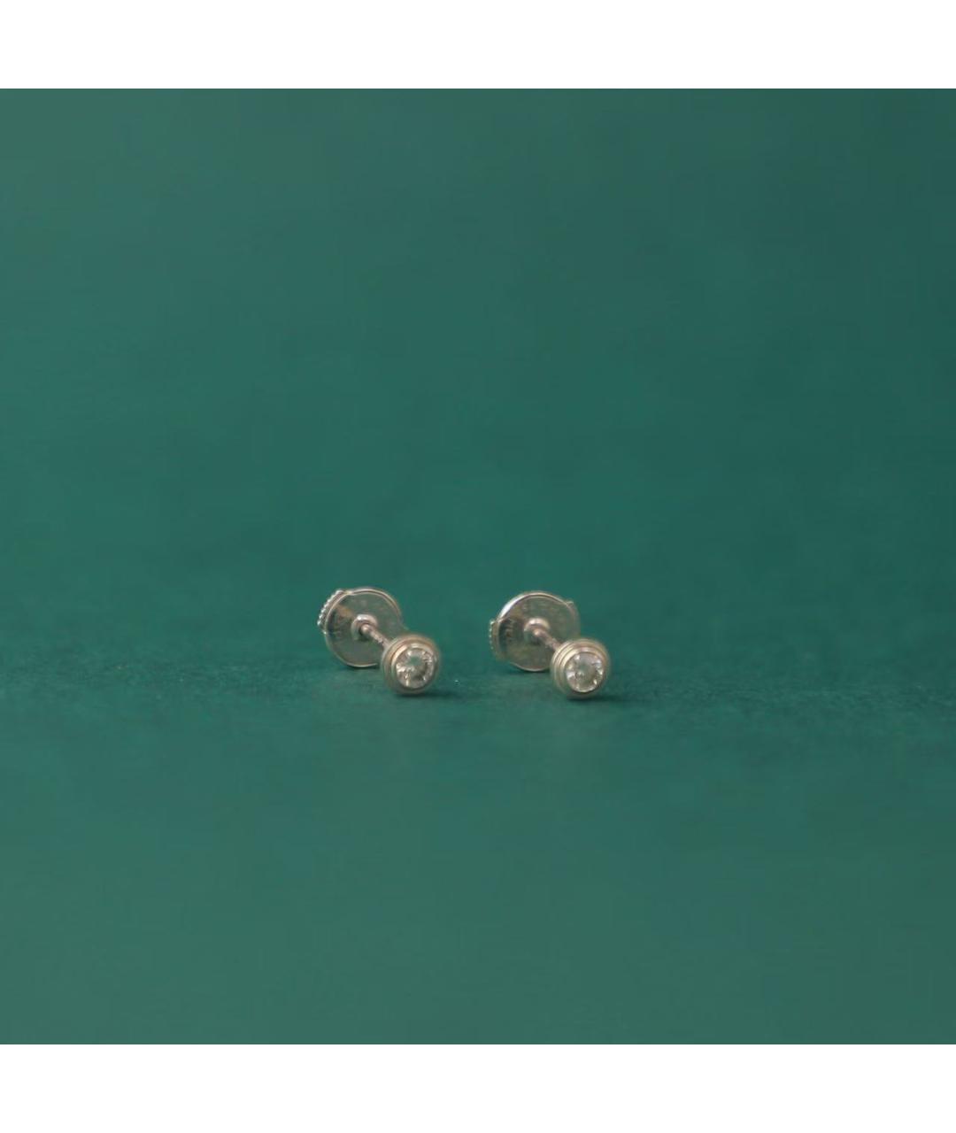 BVLGARI Серебряные серьги из белого золота, фото 2