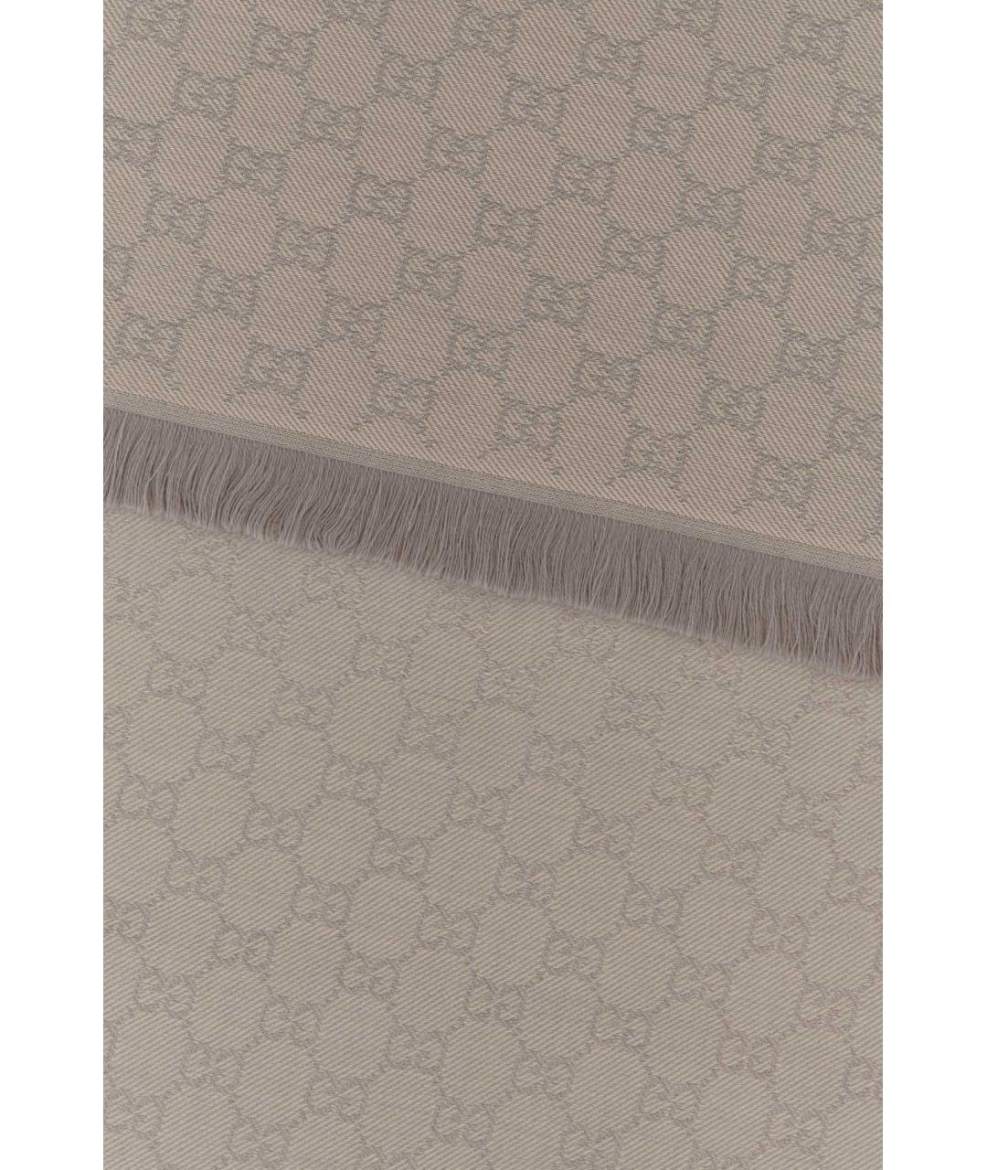 GUCCI Розовый шерстяной шарф, фото 2