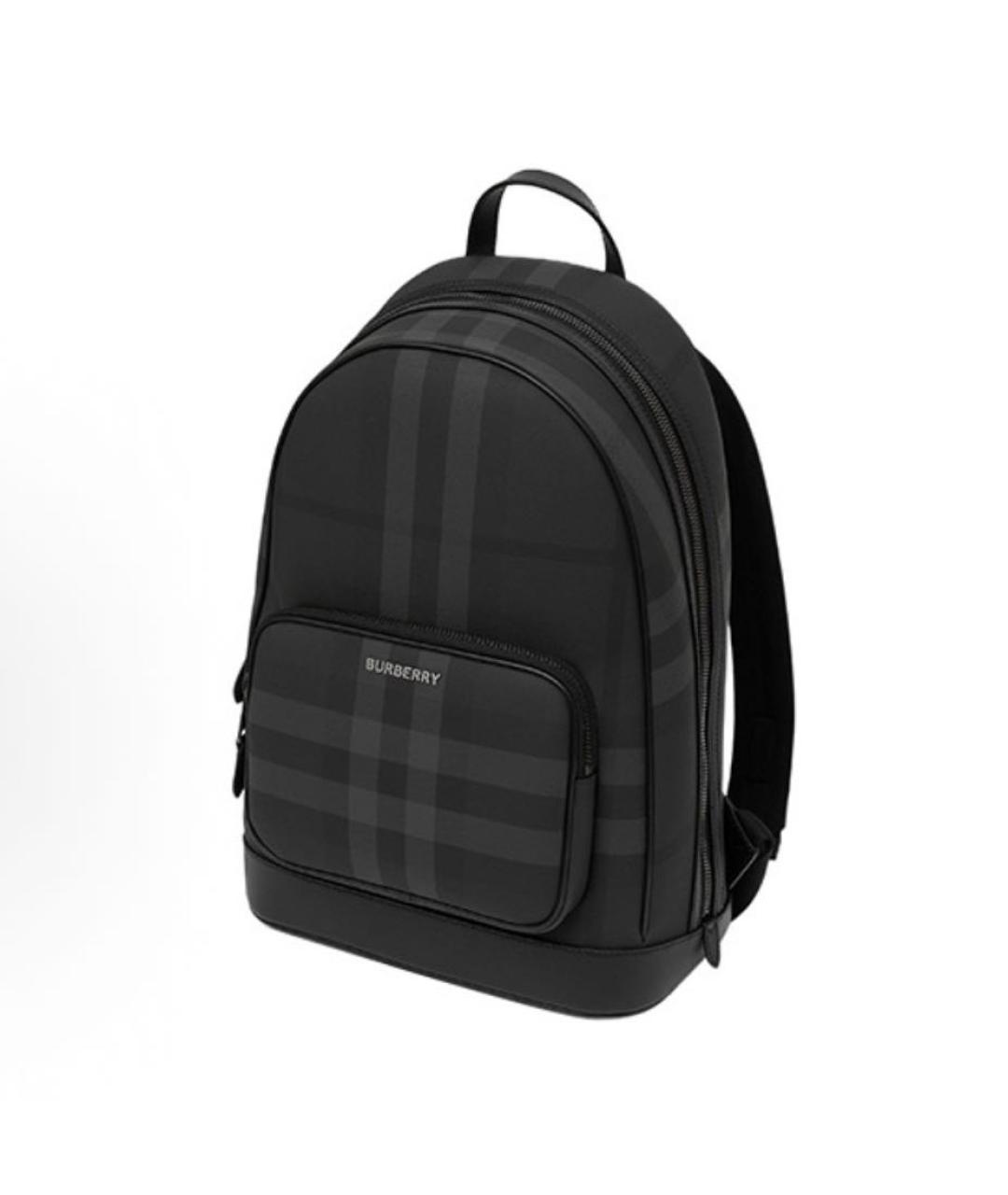 BURBERRY Черный кожаный рюкзак, фото 4