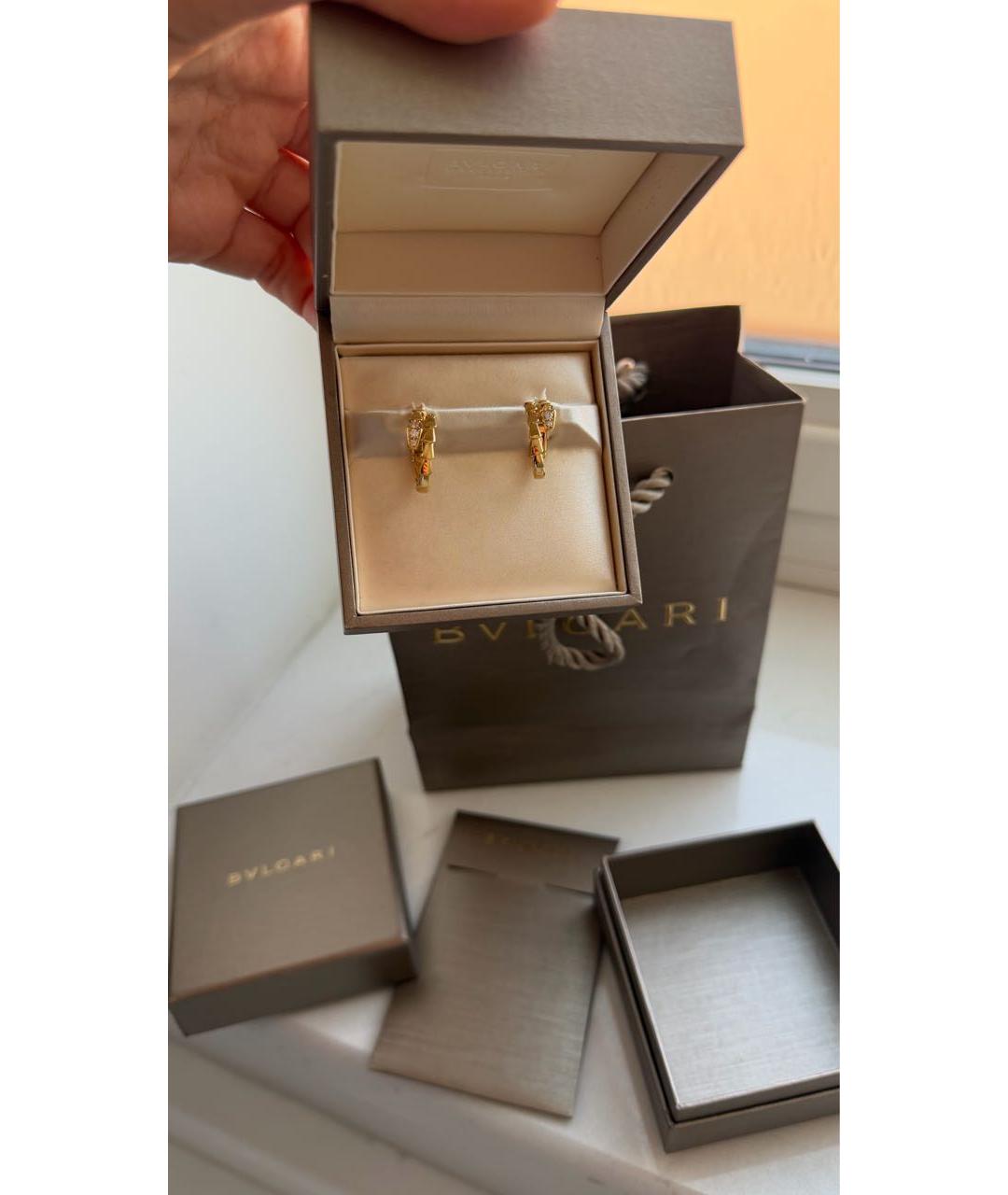 BVLGARI Золотые серьги из желтого золота, фото 6