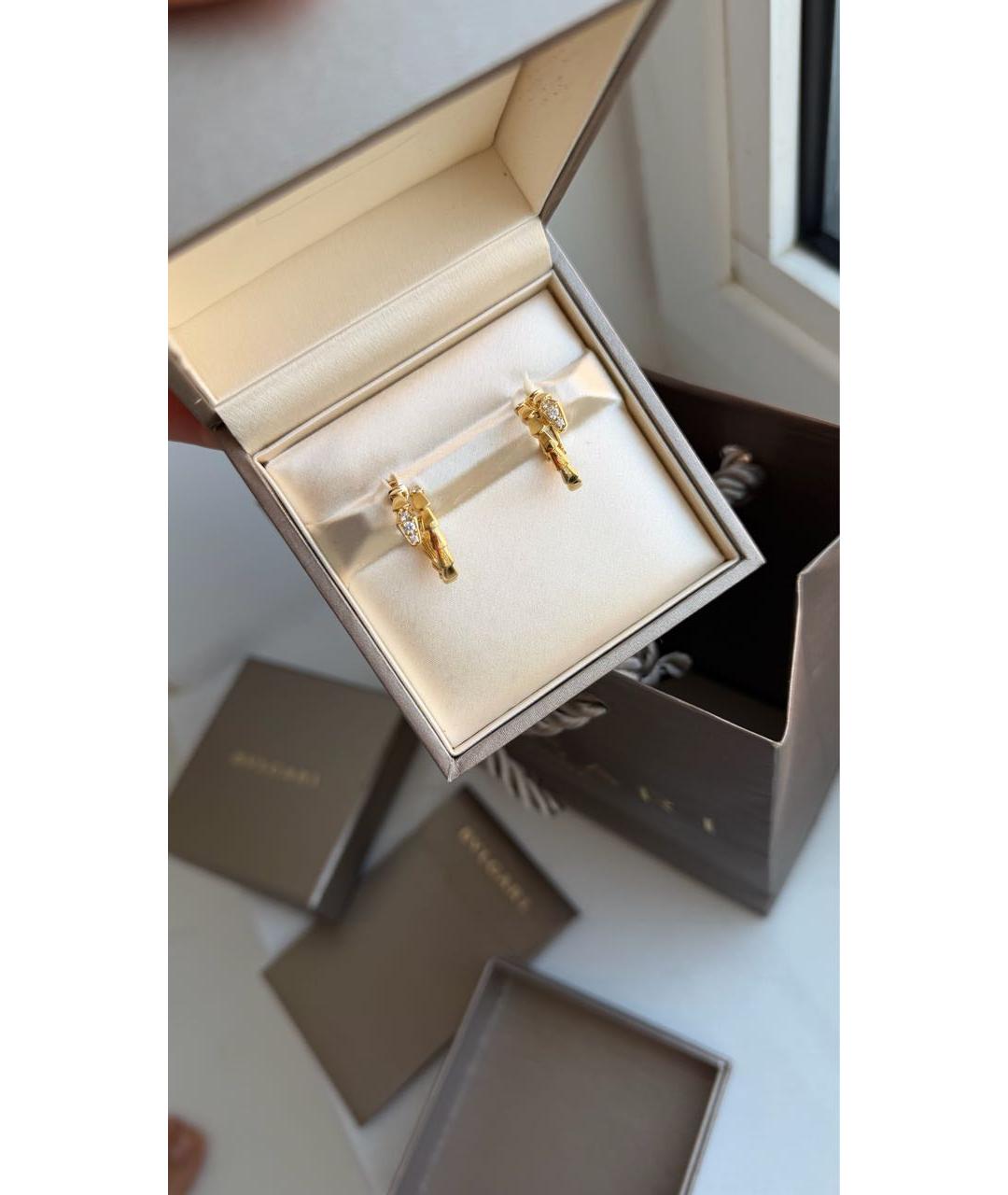 BVLGARI Золотые серьги из желтого золота, фото 4