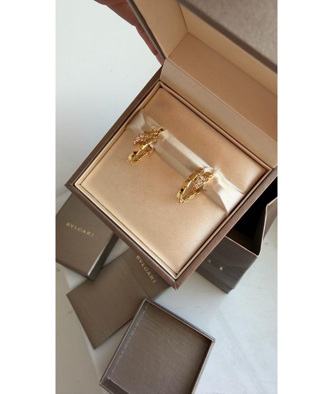 BVLGARI Золотые серьги из желтого золота, фото 5