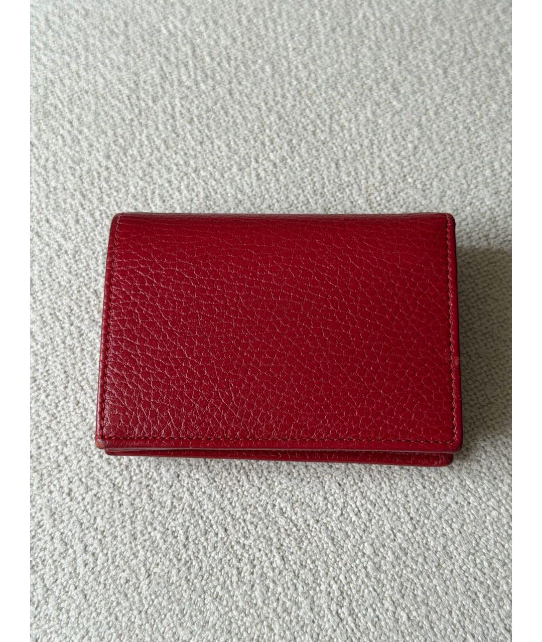 GUCCI Красный кожаный кошелек, фото 3