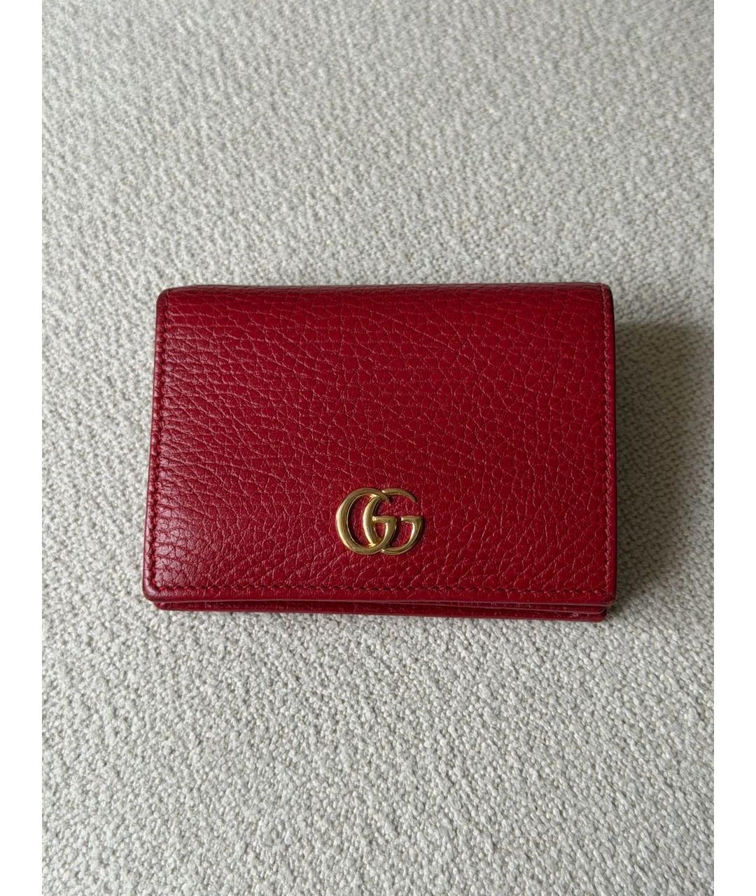 GUCCI Красный кожаный кошелек, фото 8