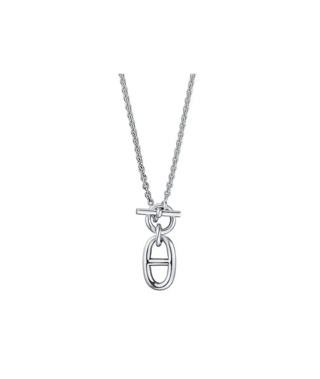 HERMES Серебряное серебряное колье, фото 1