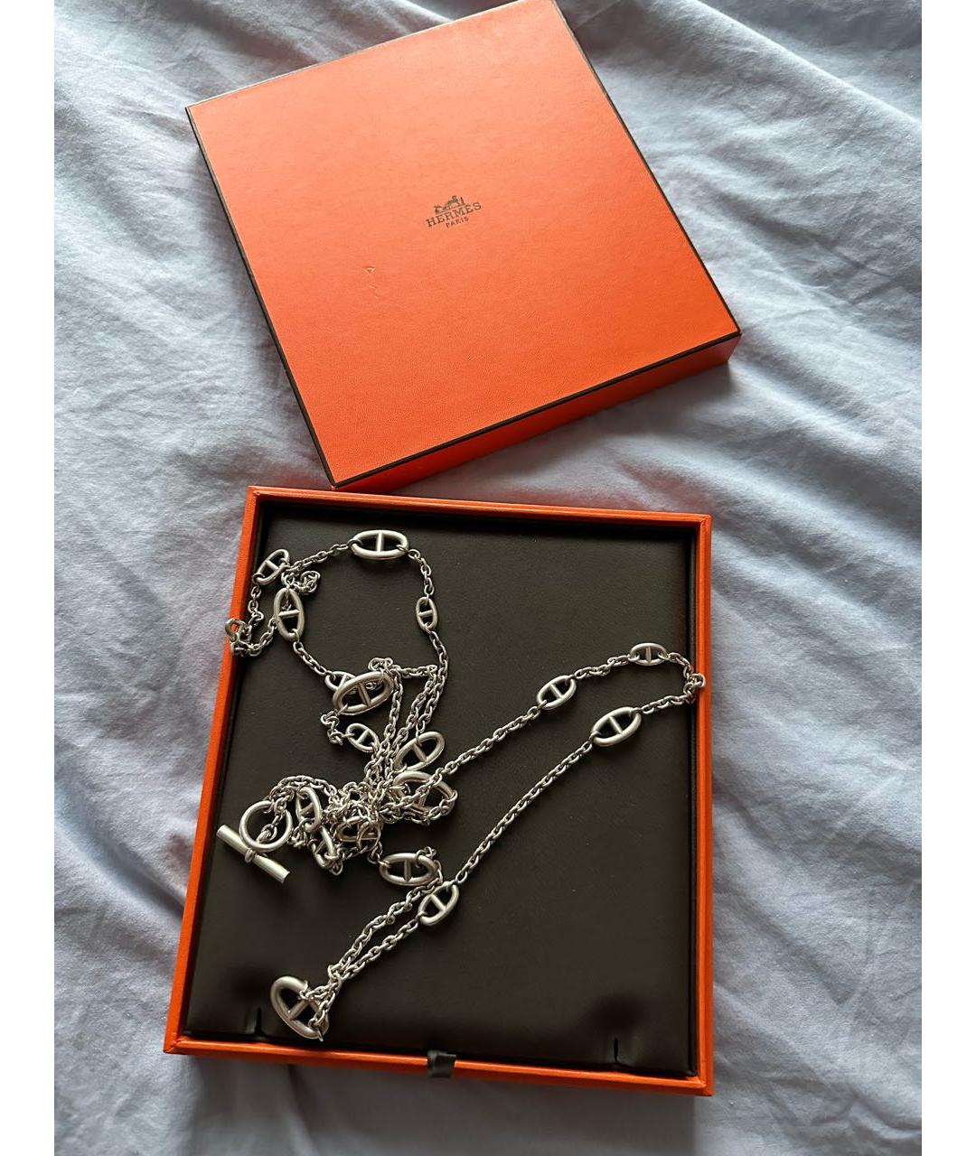HERMES Серебряное серебряное колье, фото 2