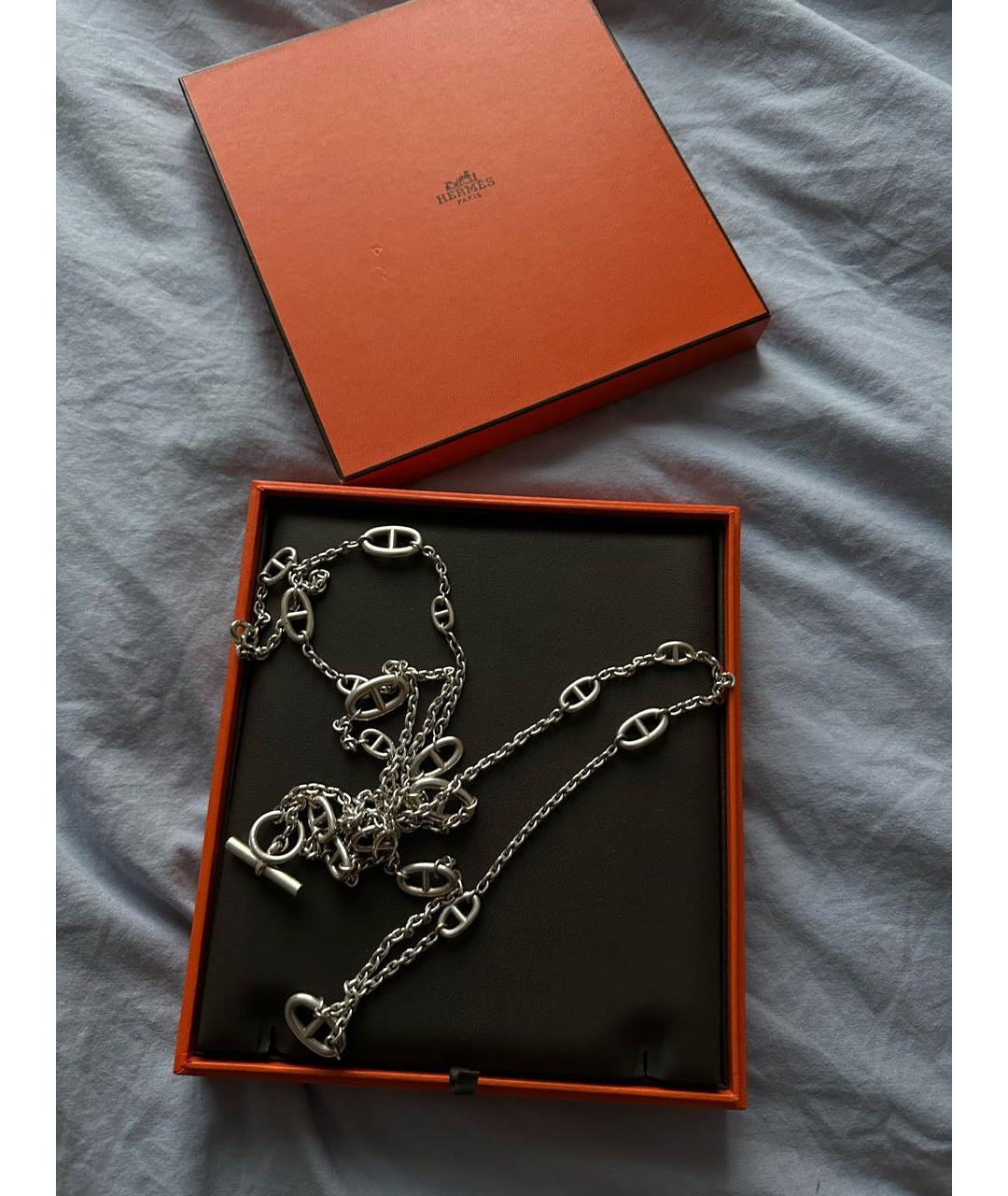 HERMES Серебряное серебряное колье, фото 3