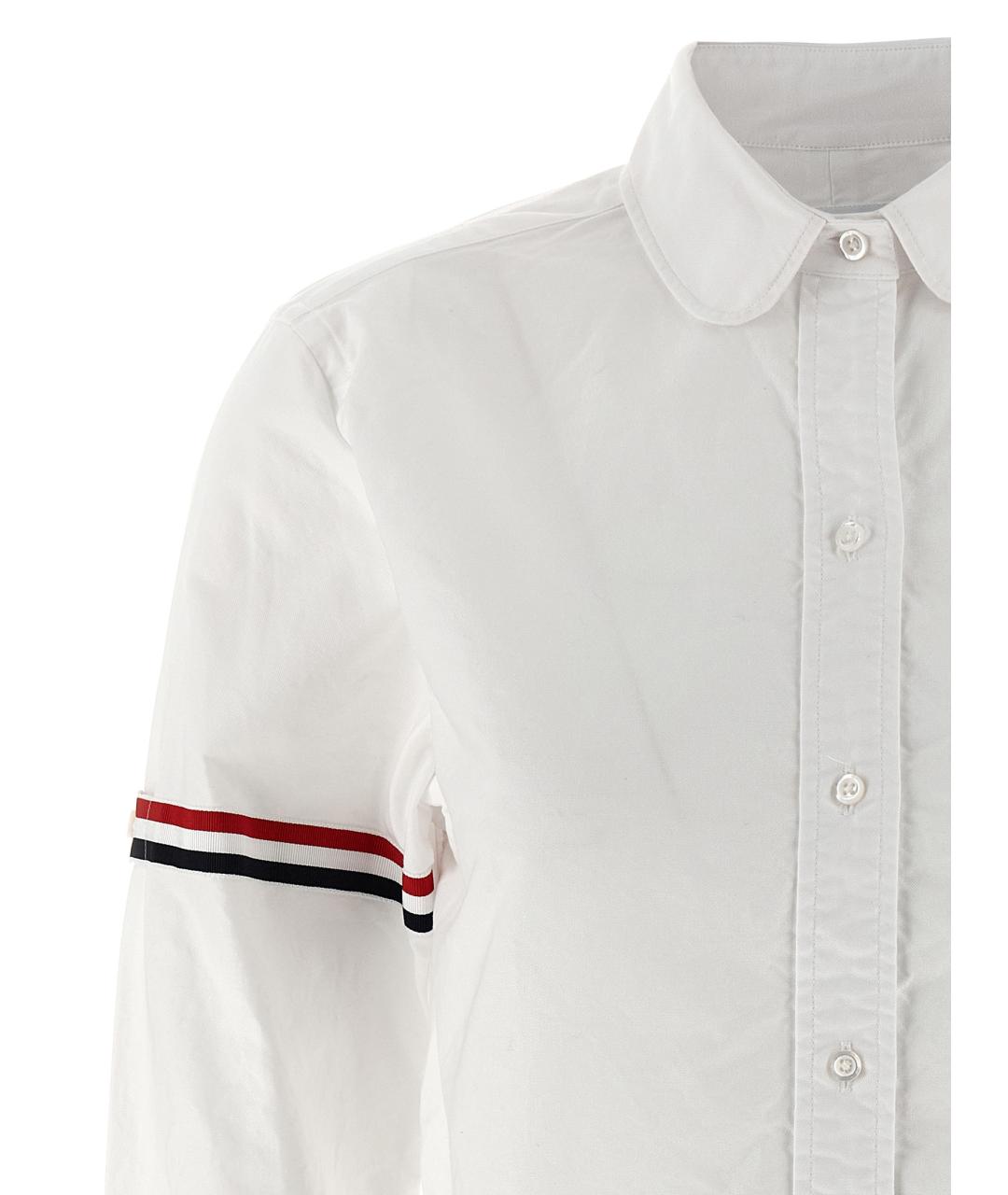 THOM BROWNE Белая хлопковая рубашка, фото 3