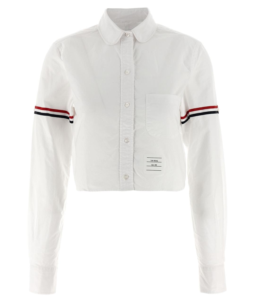 THOM BROWNE Белая хлопковая рубашка, фото 1
