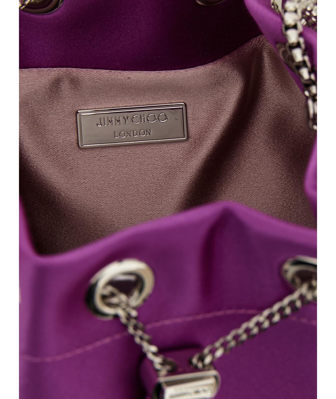 JIMMY CHOO Фуксия тканевая сумка тоут, фото 4
