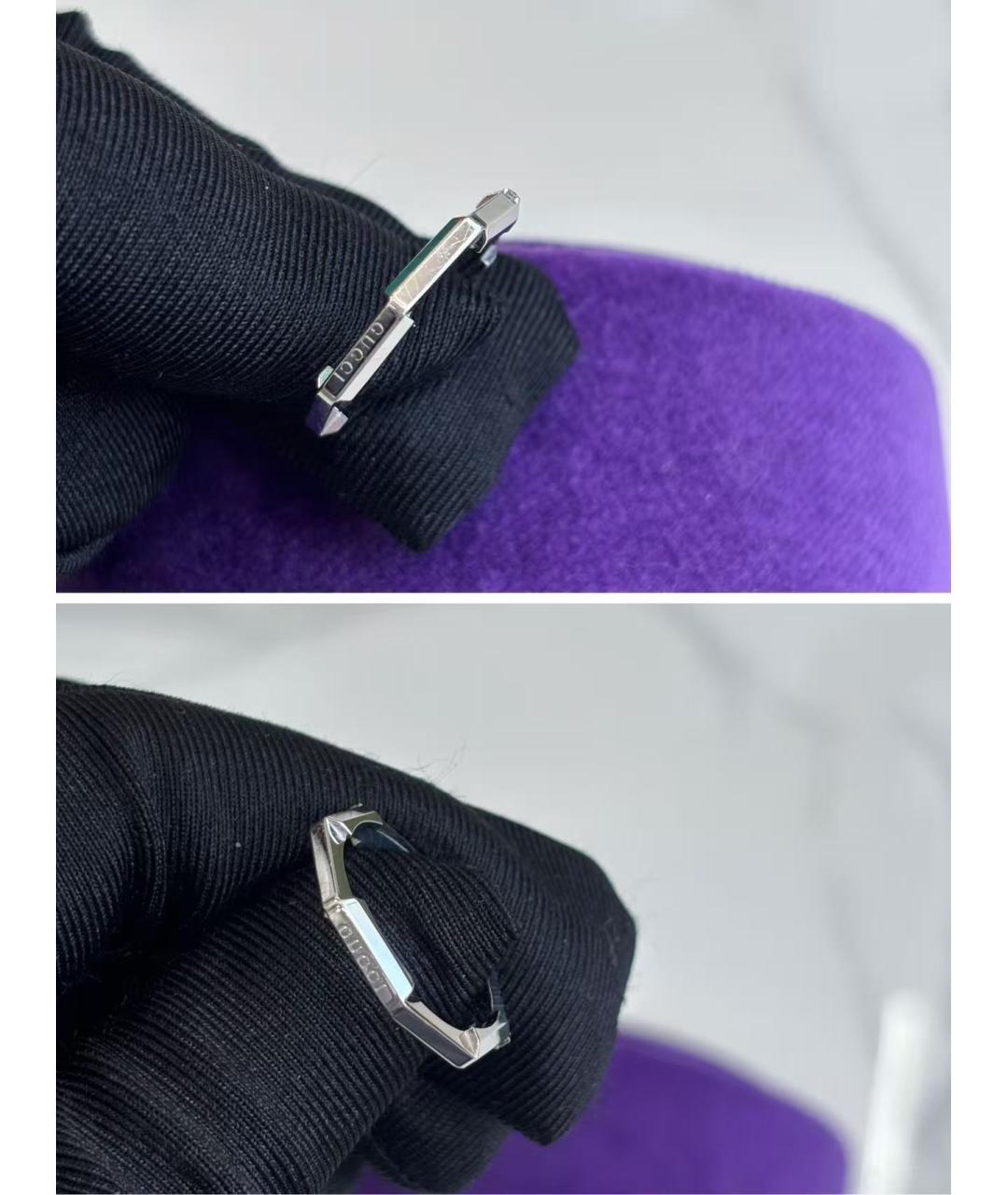GUCCI Серебряное кольцо из белого золота, фото 4