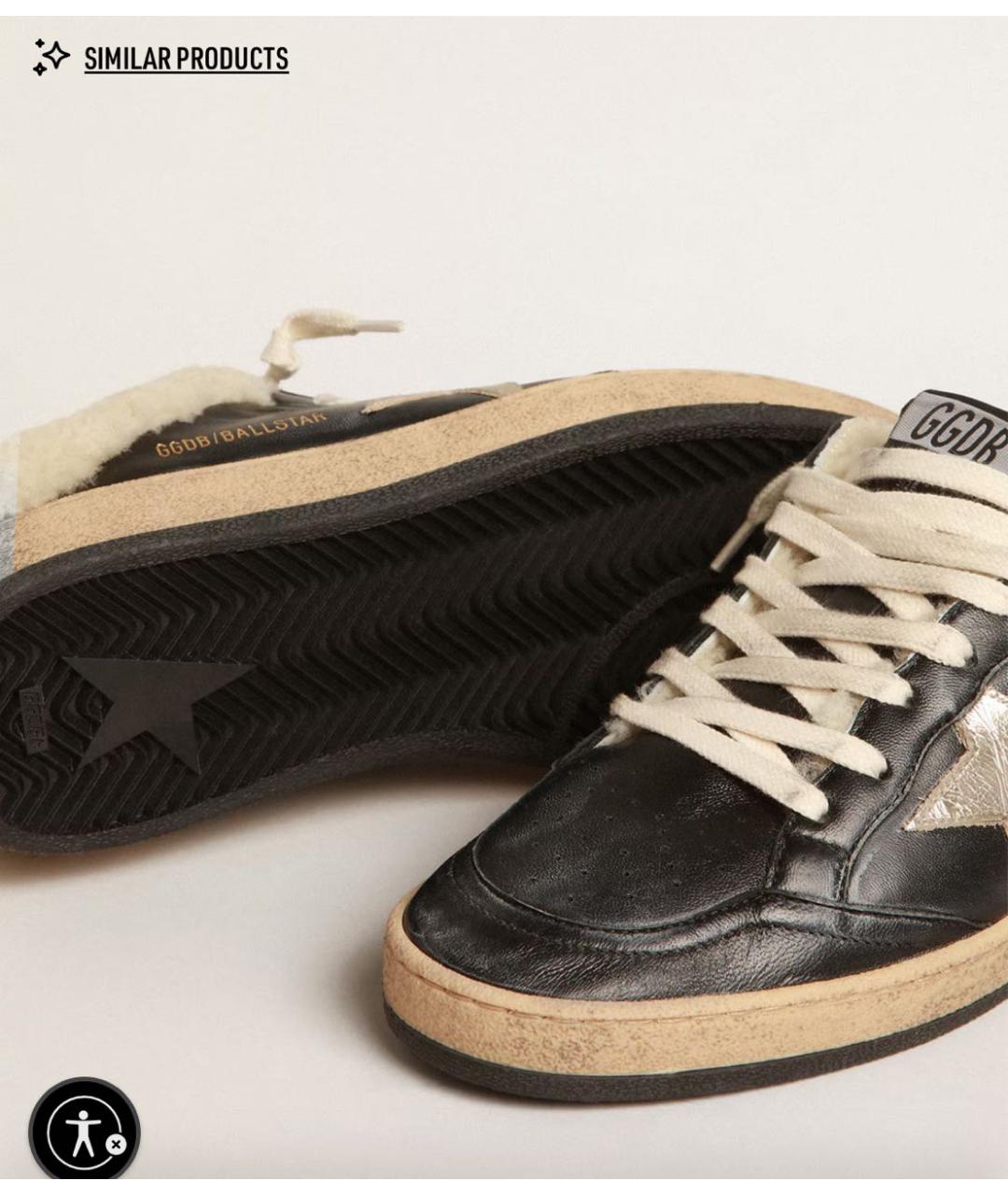 GOLDEN GOOSE DELUXE BRAND Черные кожаные сабо, фото 3