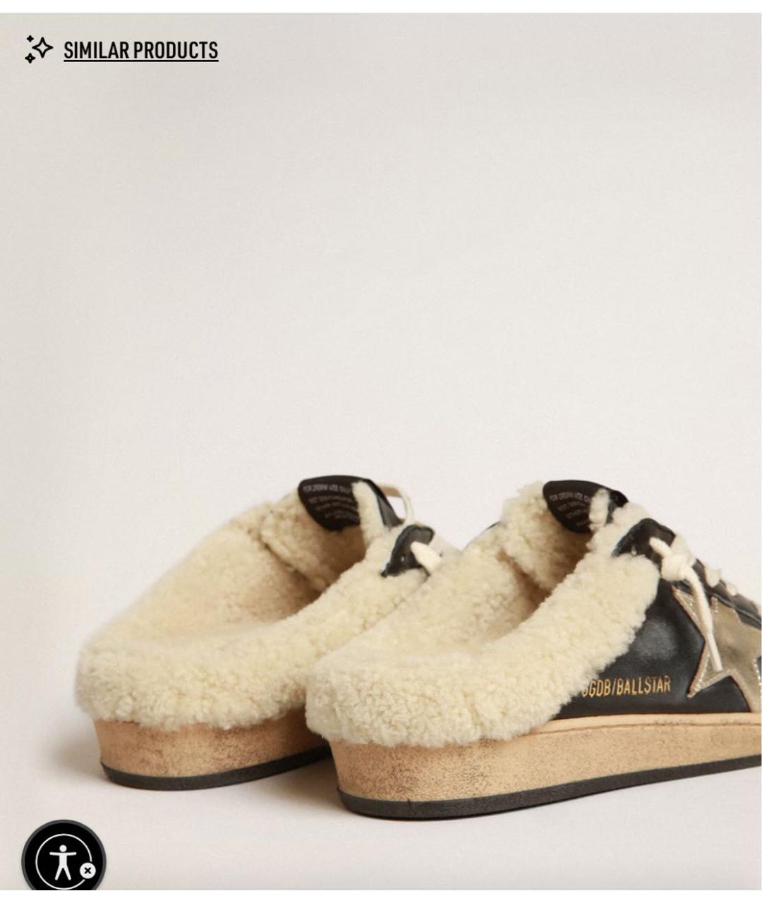 GOLDEN GOOSE DELUXE BRAND Черные кожаные сабо, фото 4