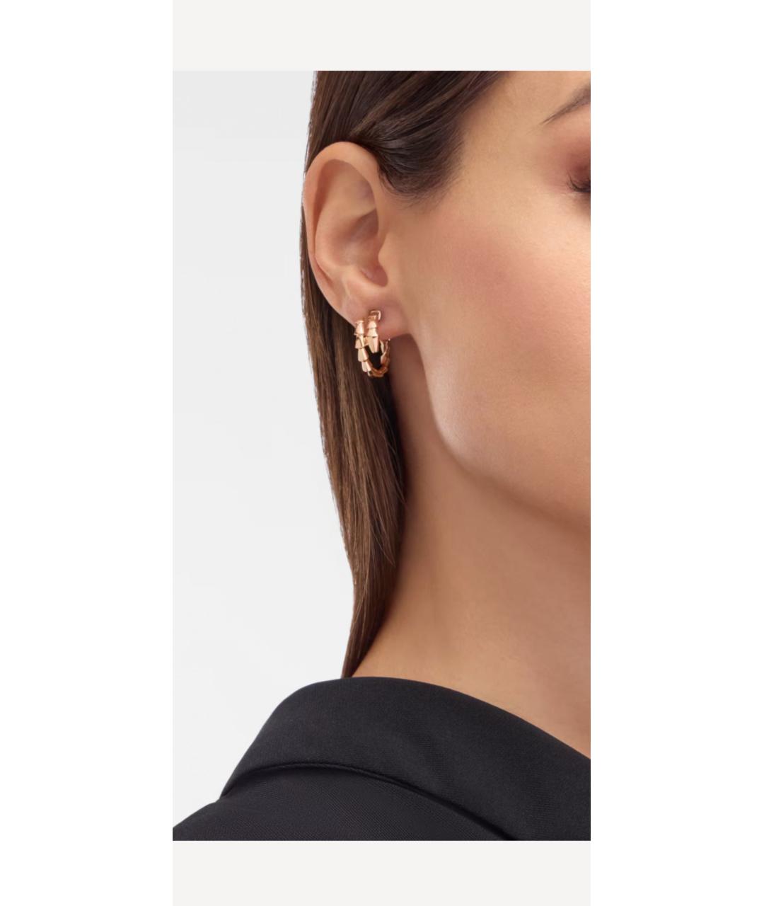 BVLGARI Золотые серьги из розового золота, фото 4