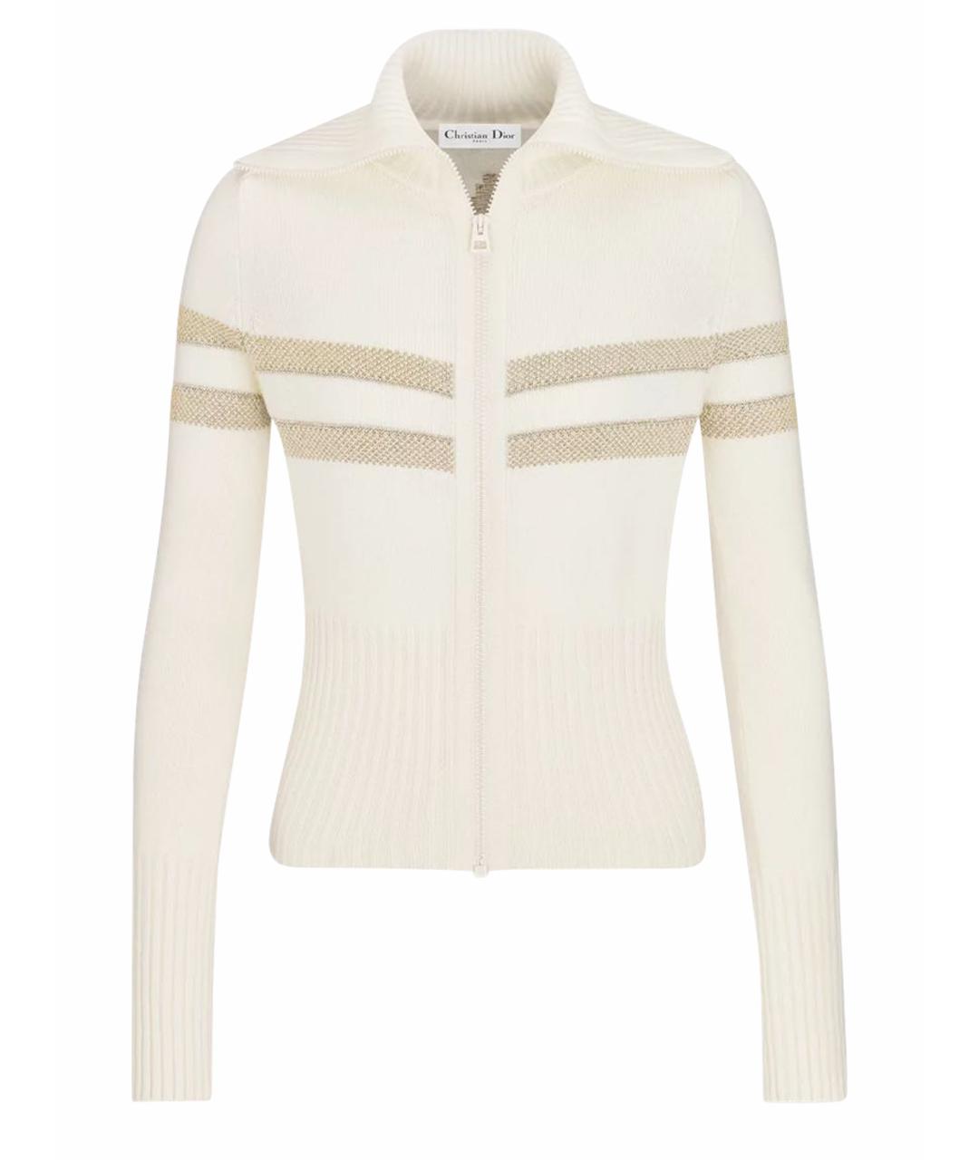 CHRISTIAN DIOR Белый шерстяной кардиган, фото 1
