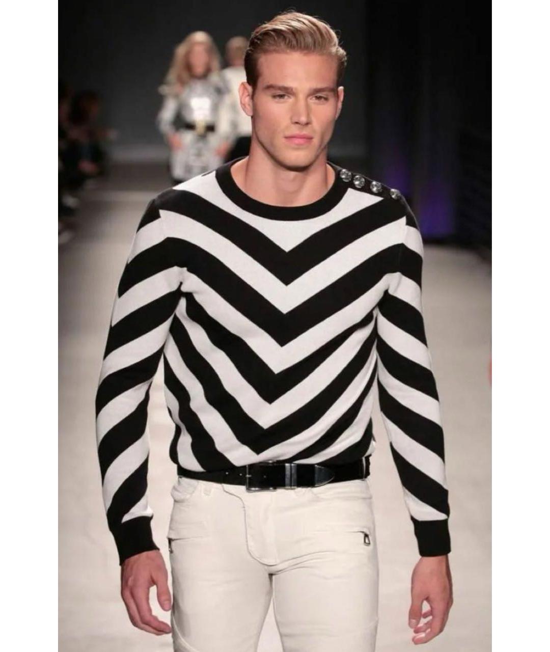 BALMAIN Черный хлопковый джемпер / свитер, фото 8
