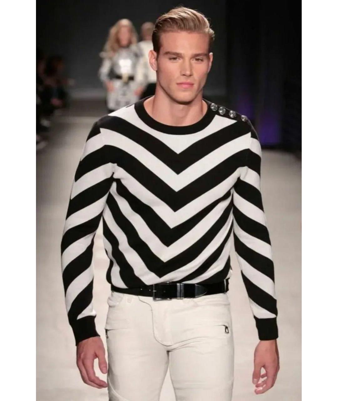 BALMAIN Черный хлопковый джемпер / свитер, фото 7