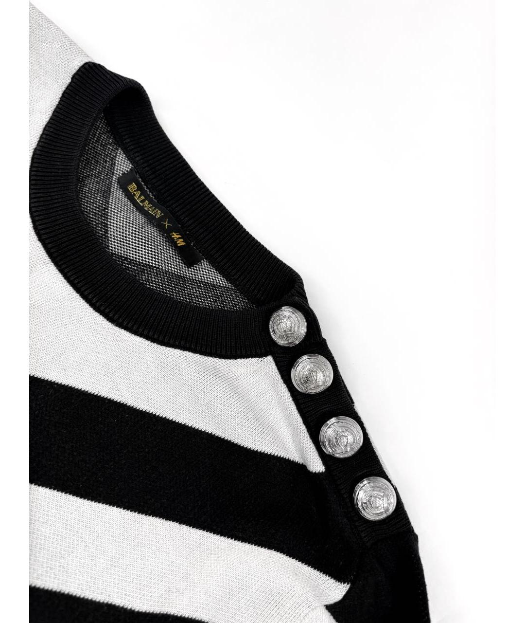 BALMAIN Черный хлопковый джемпер / свитер, фото 4